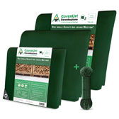 Lona de protección impermeable verde para toldo o suelo - Varias medidas